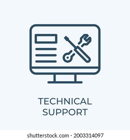 Technical support editable stroke thin vector line icon. Search engine optimization outline vector icon. Vector graphics