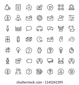 Technical support flat icon set. Single high quality outline symbol of info for web design or mobile app. Thin line signs for design logo, visit card, etc. Outline logo of technical support
