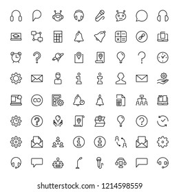 Technical support flat icon set. Single high quality outline symbol of info for web design or mobile app. Thin line signs for design logo, visit card, etc. Outline logo of technical support
