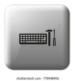 Technical support flat vector icon.