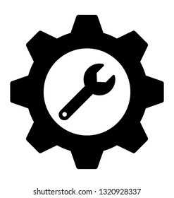 Technical support glyph icon design 
