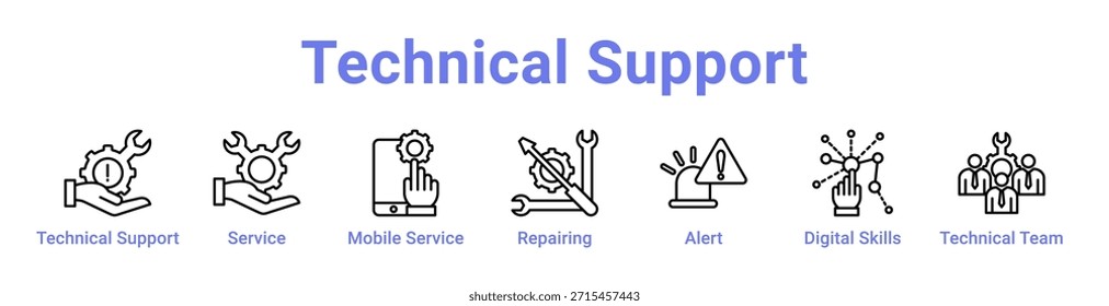 Asistencia técnica Icono Anuncio y colección