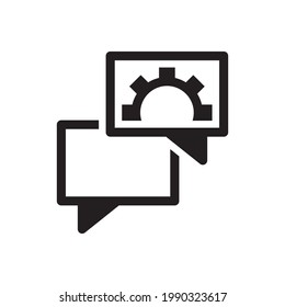 icono de soporte técnico - símbolo de signo de conversación