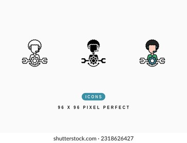 Technical Support Icon. Customer Call Center Symbol Stock Illustration. Vector Line Icons For UI Web Design And Presentation