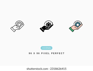 Technical Support Icon. Customer Help Service Symbol Stock Illustration. Vector Line Icons For UI Web Design And Presentation