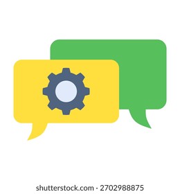 Ícone de suporte técnico Ilustração de vetor de design plano