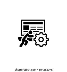 Technical Support Icon. Flat Design. Business Concept. Isolated Illustration