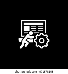 Technical Support Icon. Flat Design. Business Concept. Isolated Illustration