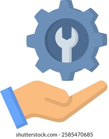 Technical Support Icon Flat Vector Illustration