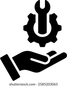 Technical Support Icon Glyph Vector Illustration