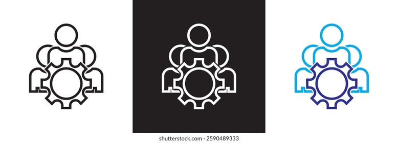 Technical support icon . Icons related to technical, setup,  business. Isolated on white and black background. Vector illustration. EPS 10  