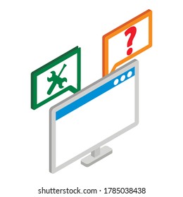 Symbol für technischen Support. Isometrische Illustration des technischen Supports Vektorsymbol für Web