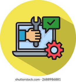 Technical Support Icon isometric Vector Illustration