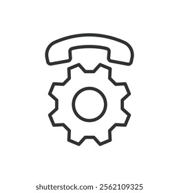 Technical support, icon in line design. Technical support, assistance, helpdesk, customer service, IT support, service desk on white background vector. Technical support editable stroke icon