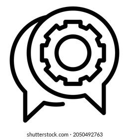 Technical support icon. Outline technical support vector icon for web design isolated on white background