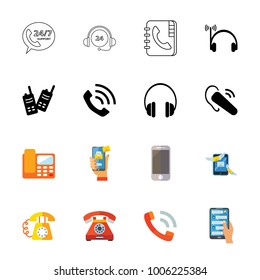 Technical support icon set