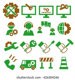 technical support icon set