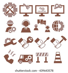 technical support icon set