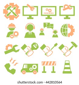 technical support icon set