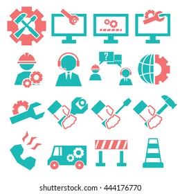 technical support icon set