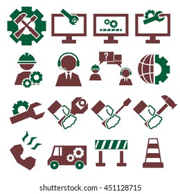 technical support icon set