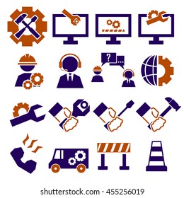 technical support icon set