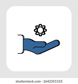 Ícone de suporte técnico, smart arts para ux ui, novo ícone moderno, ícone editável para projeto, arquivo de ilustração vetorial, ícone popular isolado.