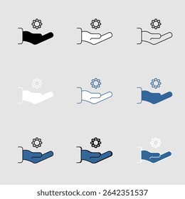 Ícone de suporte técnico, smart arts para ux ui, novo ícone moderno, ícone editável para projeto, arquivo de ilustração vetorial, ícone popular isolado.