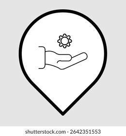 Ícone de suporte técnico, smart arts para ux ui, novo ícone moderno, ícone editável para projeto, arquivo de ilustração vetorial, ícone popular isolado.