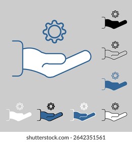 Ícone de suporte técnico, smart arts para ux ui, novo ícone moderno, ícone editável para projeto, arquivo de ilustração vetorial, ícone popular isolado.