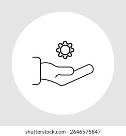 Ícone de suporte técnico, smart arts para ux ui, novo ícone moderno, ícone editável para projeto, arquivo de ilustração vetorial, ícone popular isolado.