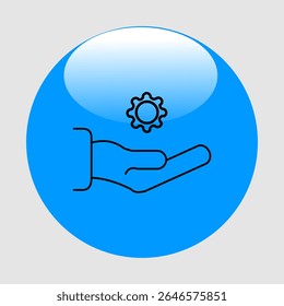 Ícone de suporte técnico, smart arts para ux ui, novo ícone moderno, ícone editável para projeto, arquivo de ilustração vetorial, ícone popular isolado.