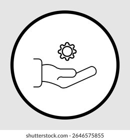 Ícone de suporte técnico, smart arts para ux ui, novo ícone moderno, ícone editável para projeto, arquivo de ilustração vetorial, ícone popular isolado.