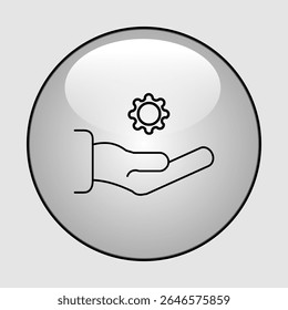 Ícone de suporte técnico, smart arts para ux ui, novo ícone moderno, ícone editável para projeto, arquivo de ilustração vetorial, ícone popular isolado.