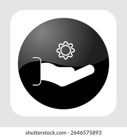 Ícone de suporte técnico, smart arts para ux ui, novo ícone moderno, ícone editável para projeto, arquivo de ilustração vetorial, ícone popular isolado.