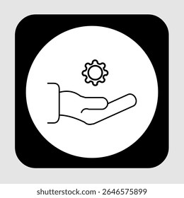 Ícone de suporte técnico, smart arts para ux ui, novo ícone moderno, ícone editável para projeto, arquivo de ilustração vetorial, ícone popular isolado.