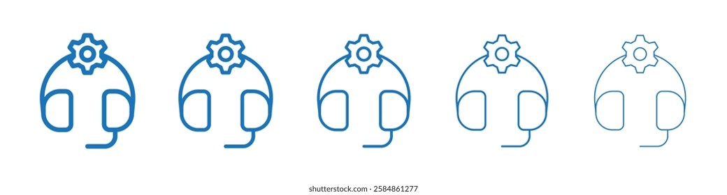 Technical support icon Symbol collection thin outline set