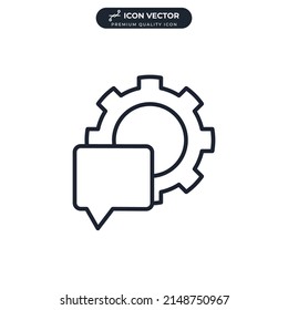 plantilla de símbolo de icono de soporte técnico para el logotipo de colección de diseño gráfico y web ilustración vectorial
