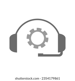 Technical support icon. Tools, operator, smartphone. Digital gadgets concept. Can be used for topics like online help, call center, customer service, Call center, online customer support, Contact Us