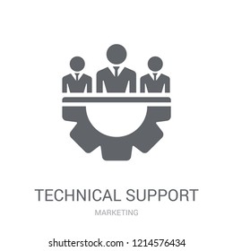 Technical Support icon. Trendy Technical Support logo concept on white background from Marketing collection. Suitable for use on web apps, mobile apps and print media.
