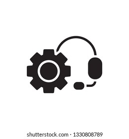 technical support icon vector glyph style