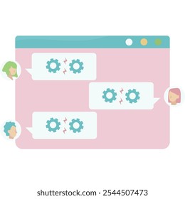 Technical support icon vector online life chat