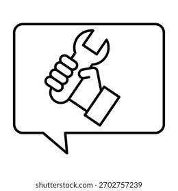 Icono de Asistencia técnica Vector. Señal de ilustración de estación de servicio. Símbolo de ingeniero. Logotipo de mantenimiento.