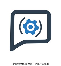 Technical Support Icon, vector template
