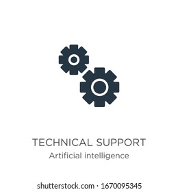 Technical support icon vector. Trendy flat technical support icon from big data collection isolated on white background. Vector illustration can be used for web and mobile graphic design, logo, eps10