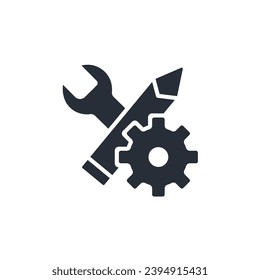 technical support icon. vector.Editable stroke.linear style sign for use web design,logo.Symbol illustration.