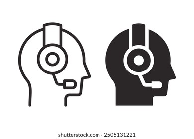 Symbole des technischen Supports auf weißem Hintergrund. Vektorgrafik.