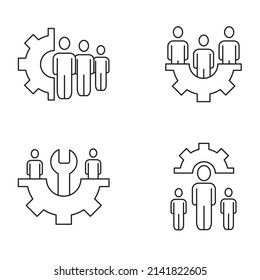 Technical Support icons  symbol vector elements for infographic web