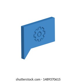 Technical support isometric icon isolated on white background. 3D Speech bubble symbol modern, simple, vector, icon for website design, mobile app, ui. Vector Illustration