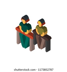 technical support isometric left top view 3D icon